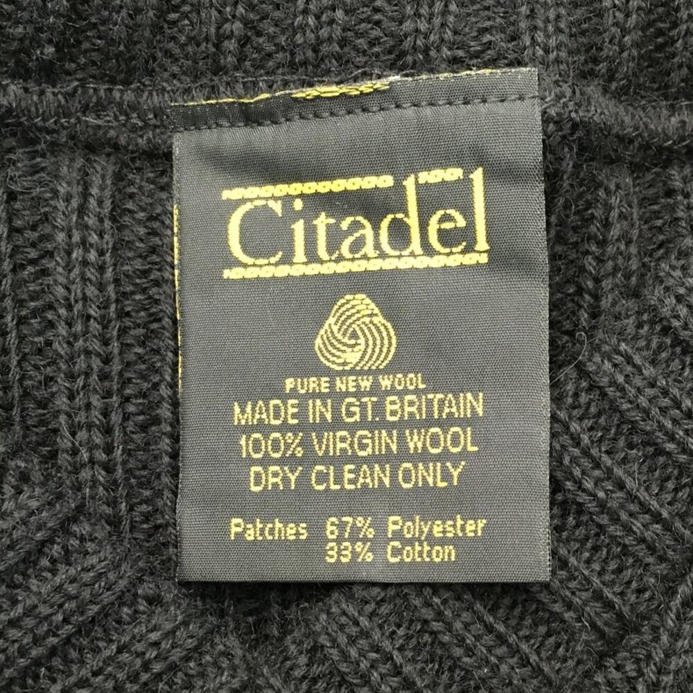 Citadel Men's Size 48 Black Military Wool Sweater Patches Durable, Warm​ - Picture 3 of 6